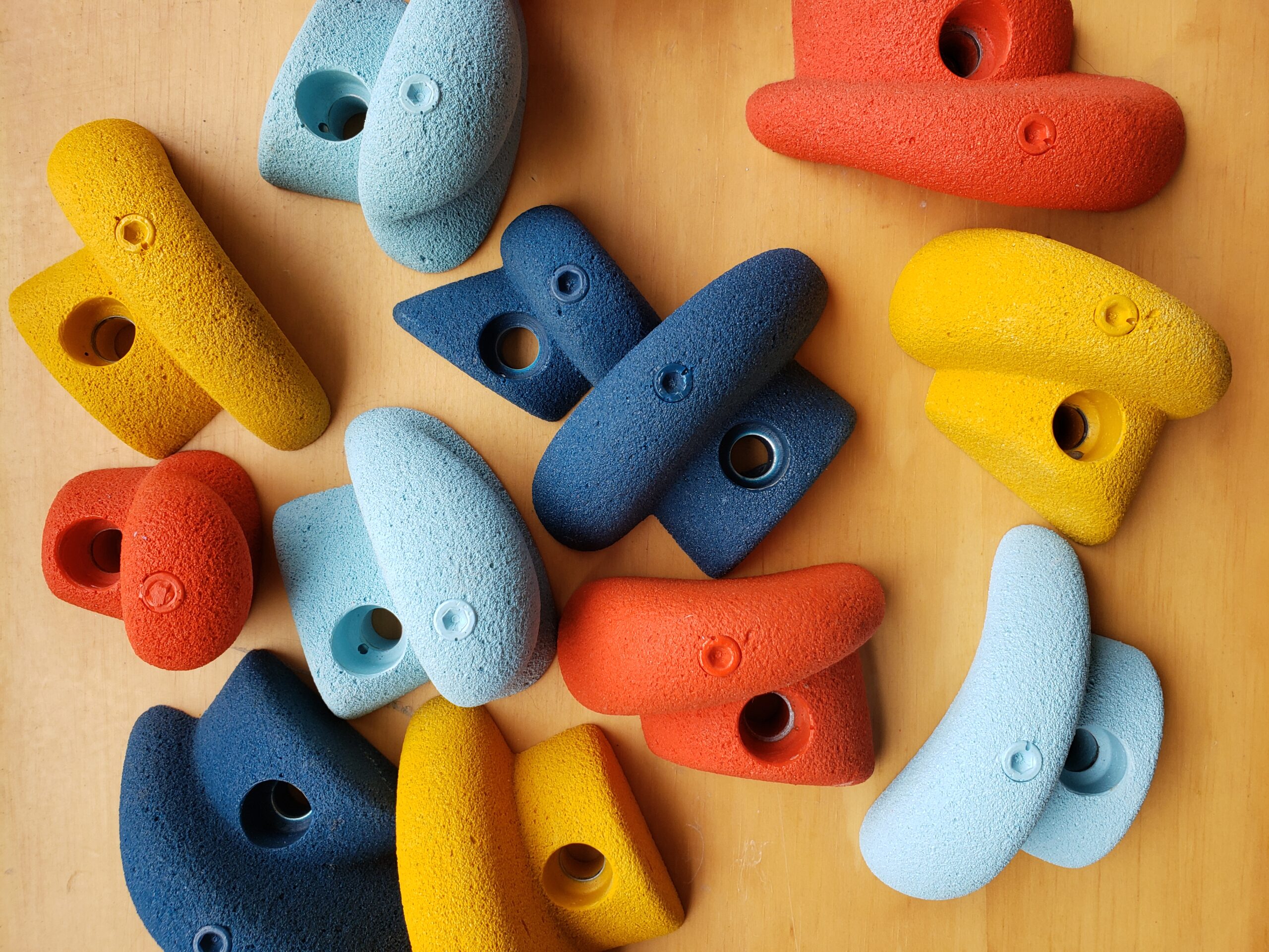agarra de escalada infantil colorida para crianças
