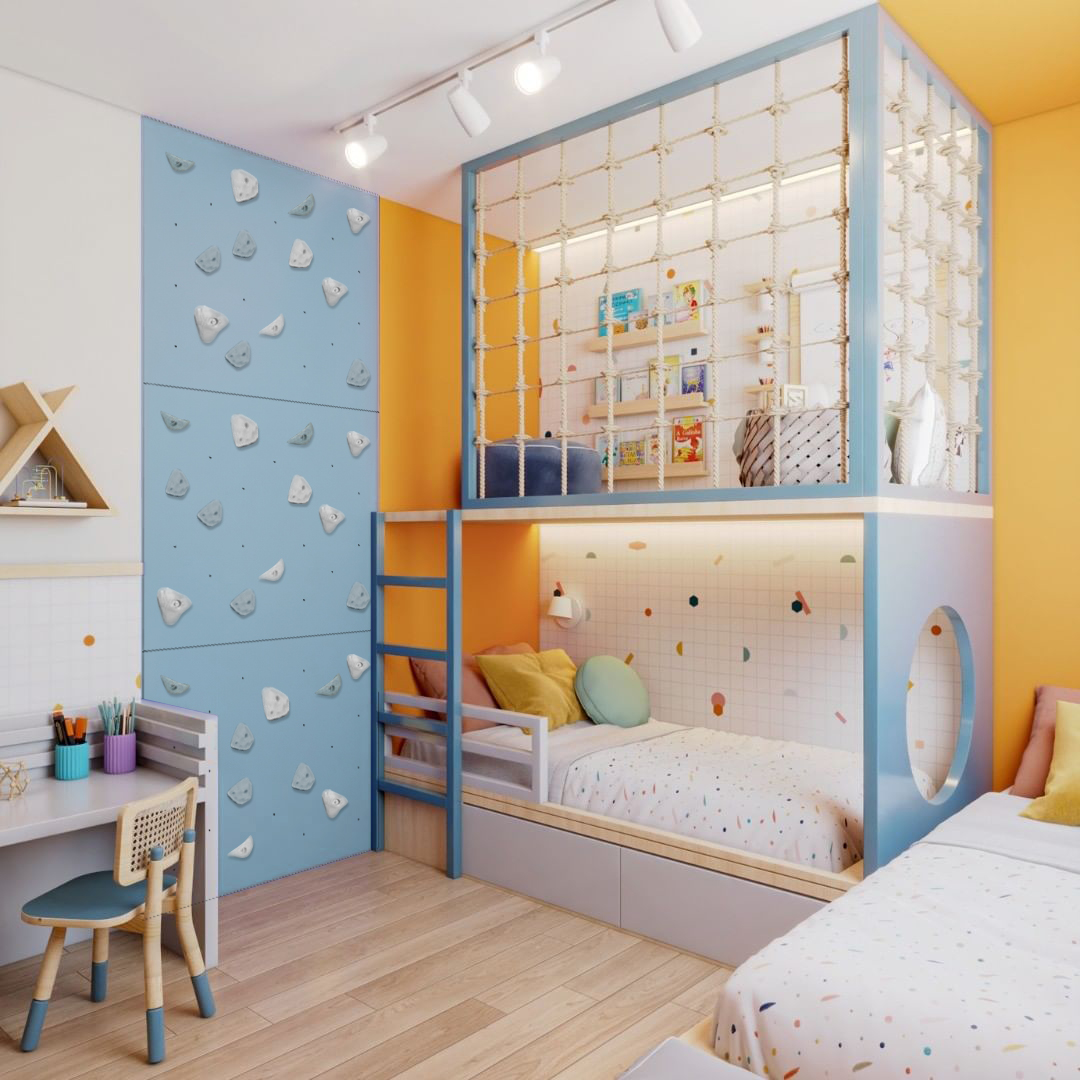 Quarto de criança moderno que cresce com seu filho